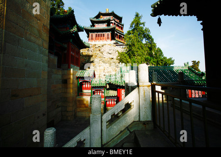 Ein Spaziergang durch ein Bild scrollen, Sommerpalast, Peking, China Stockfoto