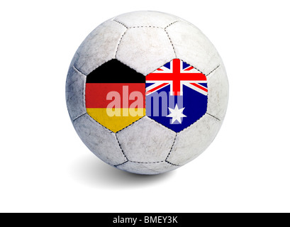 Weiße Fußball Deutschland Australien Stockfoto