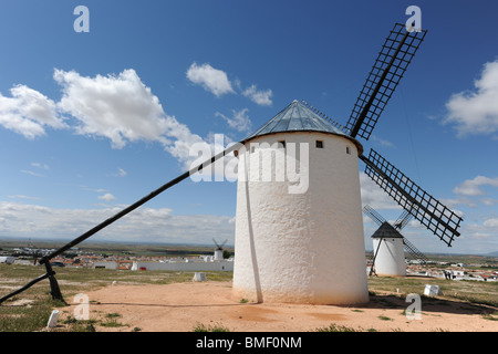 Windmühlen, Campo de Criptana, Cuenca Provinz Kastilien-La Mancha, Spanien Stockfoto