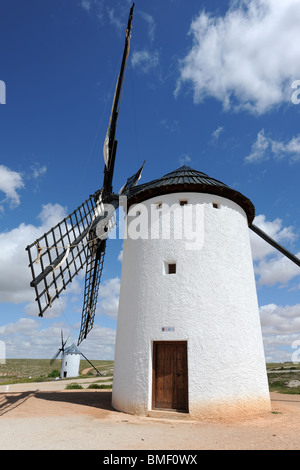 Windmühlen, Campo de Criptana, Cuenca Provinz Kastilien-La Mancha, Spanien Stockfoto