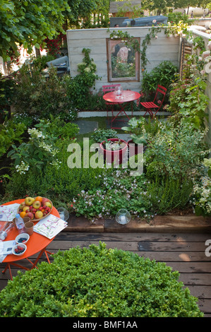 Paris, Frankreich, Gartenfestival, TU-Ileries Gärten, Terrasse Balkon Design, Vertdeco Stockfoto