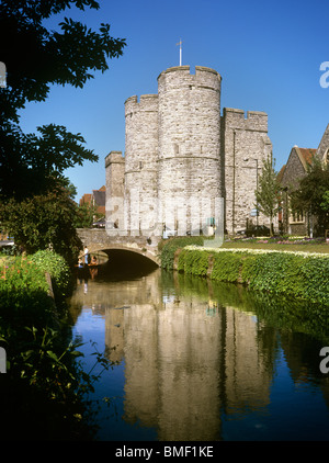 Großbritannien, England, Kent, Canterbury Fluss Stour im Westgate Stockfoto