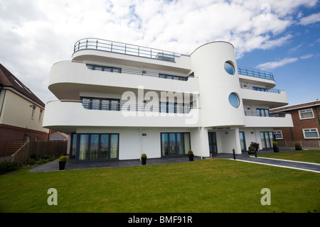 Modern Art-Deco-Stil-Haus am Frinton On Sea, Essex, UK Stockfoto