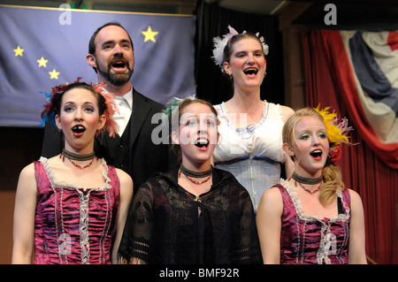 Akteure in den Tagen der 98-Show mit Soapy Smith Skagway, Alaska. Stockfoto