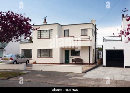 Art-Deco-Stilhaus am Frinton On Sea, Essex, UK Stockfoto