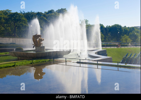 Brunnen von den Trocadero-Gärten, Paris, Frankreich Stockfoto