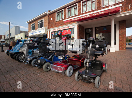 Frinton Mobilitätszentrale Versorgung Elektromobilität Buggys und Roller Stockfoto