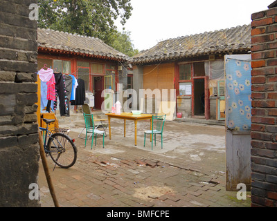 Typische Hutong Haus Hof in Peking, China Stockfoto