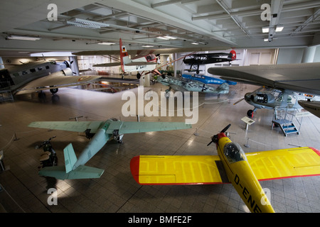 Flugmaschinen Bereich Ausstellung im Deutschen Museum, München, Deutschland Stockfoto