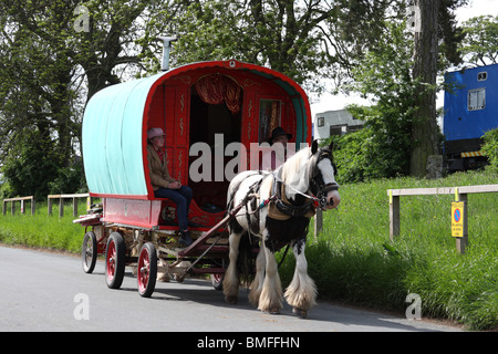 Roma Zigeuner Reisen Appleby Horse Fair, Appleby In Westmorland, Cumbria, England, Großbritannien Stockfoto
