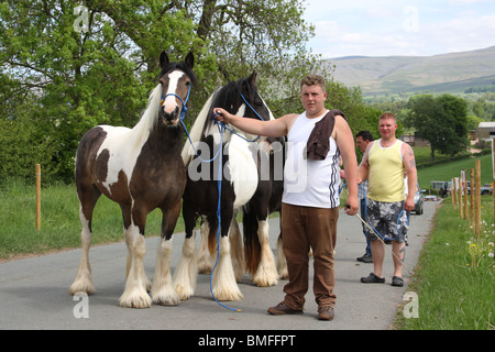 Pferdehändler in Appleby Horse Fair, Appleby In Westmorland, Cumbria, England, Großbritannien Stockfoto