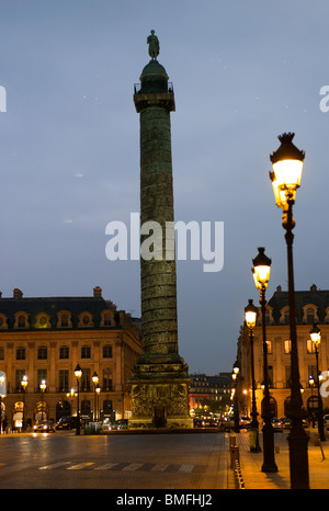 PLACE VENDÔME IN PARIS, FRANKREICH Stockfoto