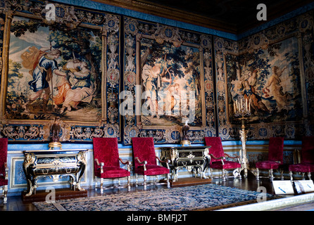 INTERIEUR, SCHLOSS VAUX-LE-VICOMTE (17C), FRANKREICH Stockfoto