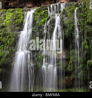 Sgwd Clun-Gwyn Isaf, Ystradfellte, Brecon Beacons, Wales, UK Stockfoto