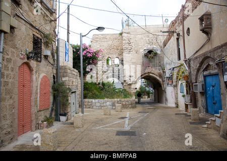 Straße im alten Yafo Stockfoto