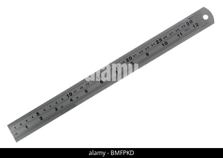 Lineal, Metall-Lineal Stockfoto