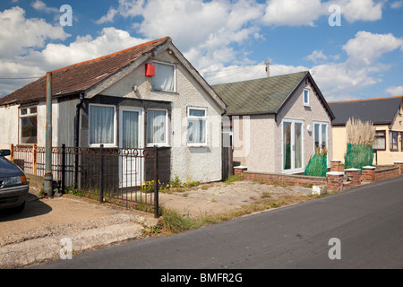 Häuser in Jaywick Sands in Essex, Großbritannien Stockfoto