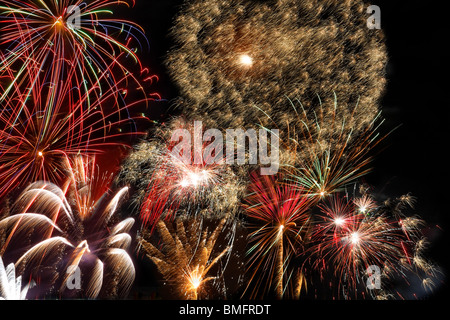 Feuerwerk an Silvester Stockfoto