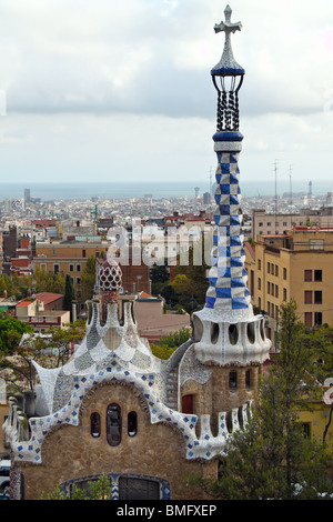 Barcelona - Parc Güell von Gaudi Stockfoto