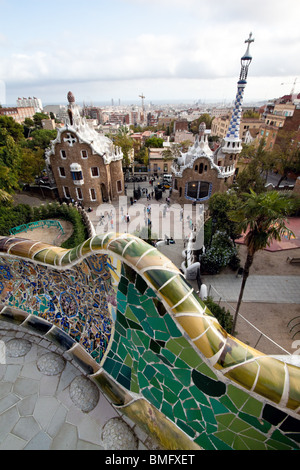 Barcelona - Parc Güell von Gaudi Stockfoto