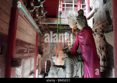 Statuen von Buddha, Jinci Tempel, Taiyuan, Provinz Shanxi, China Stockfoto