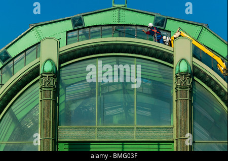 GEWÄCHSHAUS, BOTANISCHER GARTEN, PARIS, FRANKREICH Stockfoto