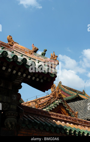 Details der zehn Fürsten Pavillion, Mukden Palast, Shenyang, Provinz Liaoning, China Stockfoto