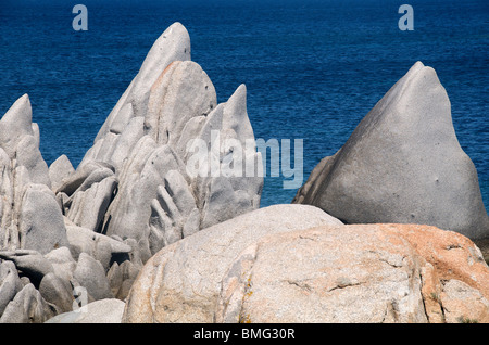 Felsen, Lavezzi-Inseln, Korsika, Frankreich Stockfoto