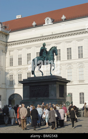 Reiterstandbild von Kaiser Franz Joseph II. Stockfoto