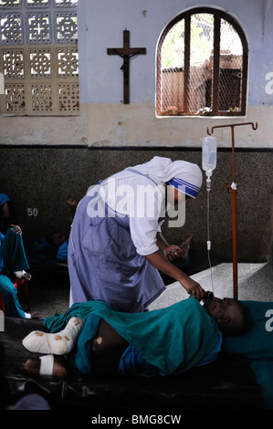 Indien Kolkata Kalkutta, Nirmal Hriday - reines Herz-Hospiz-Haus für das sterben an Kali Tempel, gegründet von Mutter Teresa Stockfoto