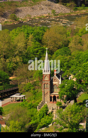 Blick von Maryland Heights, Harpers Ferry, West Virginia Stockfoto