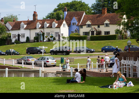 Dorfteich in Finchingfield Village Essex England Stockfoto