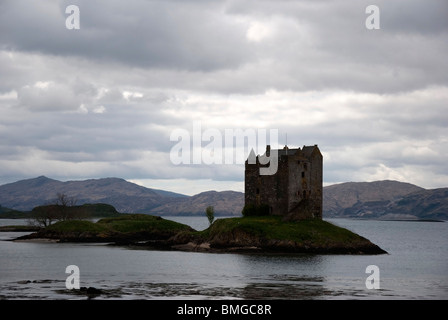 Castle Stalker Loch Laich Loch Linnhe Lorn Argyll Schottland brüten Stockfoto