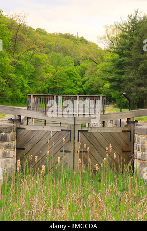 44, C und O-Kanal National Historic Park, Williamsport, Maryland zu sperren Stockfoto