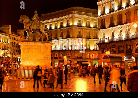 Puerta del Sol, Madrid, Spanien Stockfoto