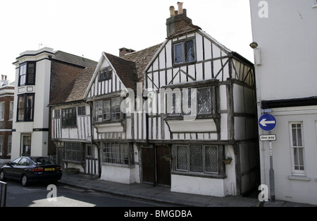 Tudor Häuser in alle Heiligen Straße Hastings alte Stadt East Sussex England Stockfoto