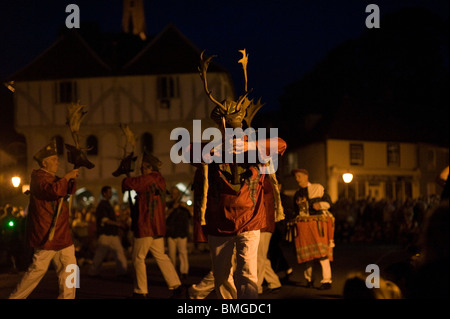 Morris Dancing in Thaxted und umliegenden Dörfern in Nord Essex, Großbritannien Stockfoto