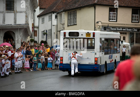 Morris Dancing in Thaxted und umliegenden Dörfern in Nord Essex, Großbritannien Stockfoto