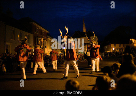 Morris Dancing in Thaxted und umliegenden Dörfern in Nord Essex, Großbritannien Stockfoto