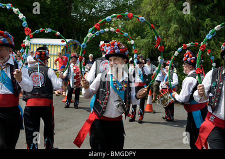 Morris Dancing in Thaxted und umliegenden Dörfern in Nord Essex, Großbritannien Stockfoto