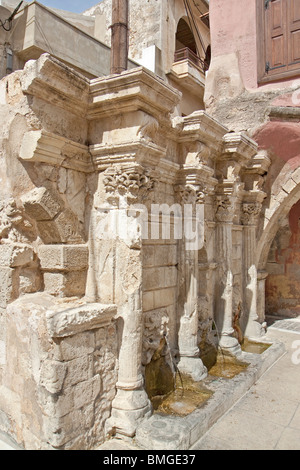 Crete Rethymnon Rimondi-Brunnen Stockfoto