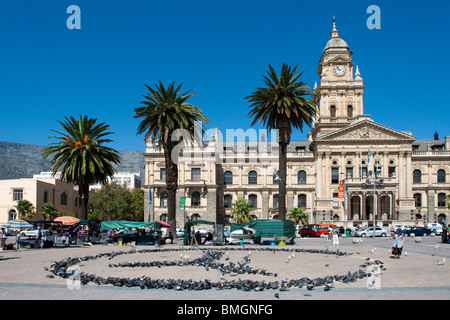 Das Rathaus ein großes Edwardian Gebäude aus 1095 und Grand Parade in Cape Town, South Africa Stockfoto