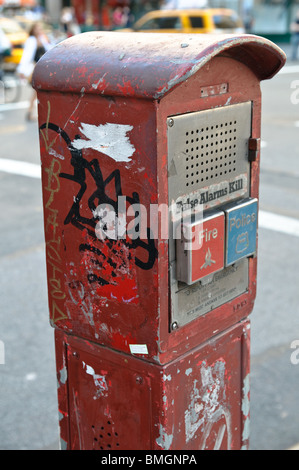 Eine alte Notrufsystem in New York City Stockfoto