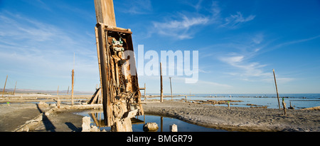 Zerfall, Bombay Beach, Salton Sea, Kalifornien Stockfoto