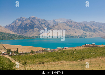 Chorvoq Reservoir an Ugam Chatkal-Nationalpark, Chimkar, Usbekistan Stockfoto