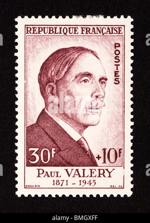 Briefmarke aus Frankreich Darstellung Paul Valery Stockfoto