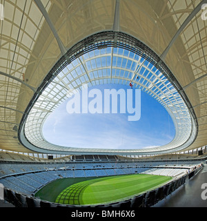 Panoramablick auf das Innere des Green Point Stadion Kapstadt Südafrika Stockfoto