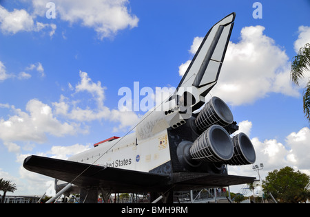 Nachbau eines Space Shuttles bei der Besucherzentrum, das Kennedy Space Center in Cape Canaveral, Florida, Vereinigte Staaten von Amerika Stockfoto