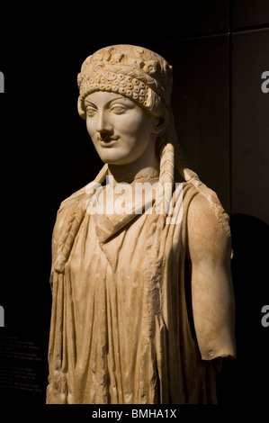 Kapitolinischen Museen, Rom, Italien. Herm eine Karyatide. Pentelischem Marmor. Augusteischen Zeitalter. Von Horti Maecenatiani. Stockfoto