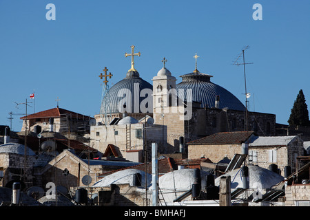 Israel, Jerusalem, Altstadt, vom Österreichischen Hospiz, Kirche des Heiligen Grabes Stockfoto